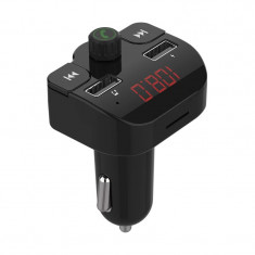 MODULATOR AUTO FM SPACER Bluetooth 5.0 2xUSB max. 5V/3.1A 12V-24V max. 10-15m mic max. 0-1m format MP3/WMA 206 canale 87.5-108Mhz USB disk microSD ans foto