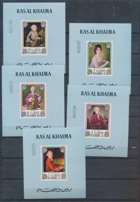 RAS AL KHAIMA, MOZART - COLIȚE MNH foto