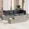 vidaXL Set de canapele pentru grădină 7 pcs Gri deschis Rattan poli 3347102