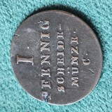 GERMANIA I PFENNIG 1822 C , detalii