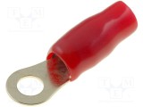 Papuc Inelar M6, 16mm&sup2;, Rosu, Izolat, ACV, Aurit, Terminal Crimpabil, Componente Electronice (50 Bucati)