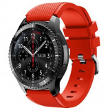 Cumpara ieftin Curea ceas Smartwatch Samsung Galaxy Watch 46mm, Samsung Watch Gear S3, iUni 22 mm Silicon Red