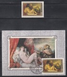 URSS 1982 - Picturi italiene &icirc;n Muzeul Ermitaj - Titian, Timbru + Carte maxima