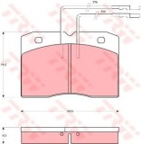 Set placute frana,frana disc RENAULT MASTER I bus (T) (1980 - 1998) TRW GDB343
