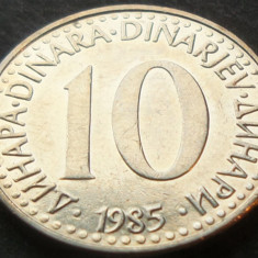 Moneda 10 DINARI / DINARA - RSF YUGOSLAVIA, anul 1985 *cod 1535 A