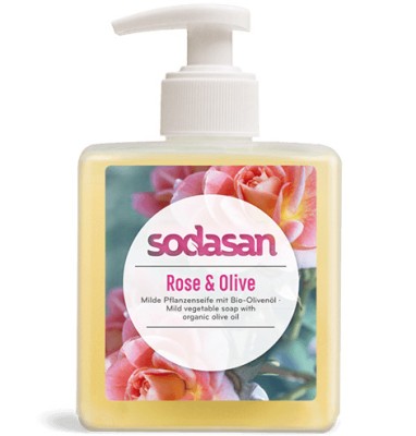 Sapun lichid gel de dus bio trandafir masline 300ml SODASAN foto