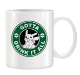 Cana alba personalizata Pokemon and Starbucks, INOVATIX&reg;. 330ml