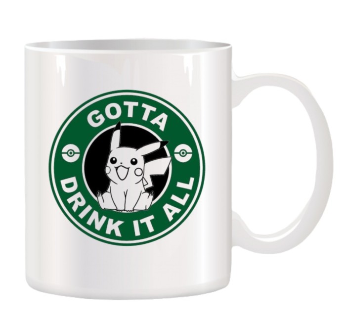 Cana alba personalizata Pokemon and Starbucks, INOVATIX&reg;. 330ml