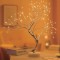 Lampă Decorativă LED Copac, Model 108 Becuri, Două Moduri Iluminare, Bază 12cm, &Icirc;nălțime Ajustabilă 45-50cm, Argintiu