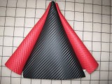 Folie Auto Carbon 3D Rosu Universal, Texturata, Protectie Accesorii Interior Exterior