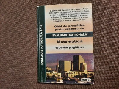 GHID DE PREGATIRE PENTRU EXAMENUL DE EVALUAREA NATIONALA 2012 D NASTRUT SIGMA foto
