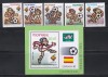 Mozambic 1982 - Cupa Mondială de fotbal - Spania, Serie + Colita, MNH, Nestampilat