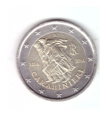 Moneda 2 euro Italia 2014 Carabinieri, stare buna, curata foto