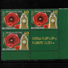 ROMANIA 2013 - CEASUL FLORILOR I - BLOC, VINIETA 3 DIN COALA DE POSTA - LP 1966