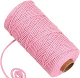 Sul de ata pentru macrame WYSUMMER, bumbac, roz, 100 m