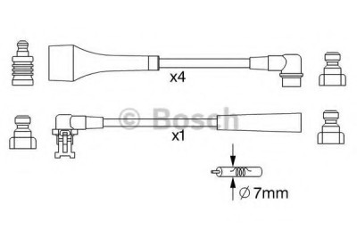 Set fise bujii RENAULT TRAFIC I bus (TXW) (1989 - 2001) BOSCH 0 986 357 254 foto