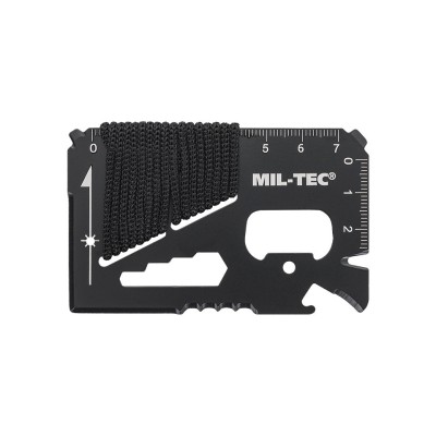 Card Supravietuire Multifunctional Paracord Negru Mil-Tec foto