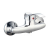 Baterie monocomanda dus Sanitec, zinc, argintiu, include furtun si cap dus, design modern, garantie 24 luni
