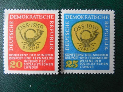DDR-CONFERINTA POSTELOR DIN STATELE SOCIALISTE-SERIE COMPLETA-NESTAMPILATE foto