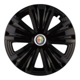 Set 4 capace roti Glory negru R15 Compatibil Cu Alfa Romeo