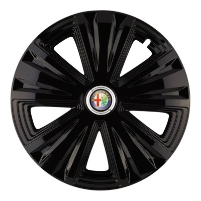 Set 4 capace roti Glory negru R16 Compatibil Cu Alfa Romeo foto