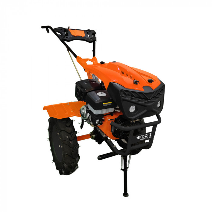 Motocultor Detoolz 15CP 420CC, benzina, 4T, 3 viteze, pornire manuala, cu roti FarmGarden AgroTrade