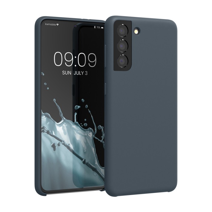 Husa pentru Samsung Galaxy S21, Silicon, Albastru, 54056.202