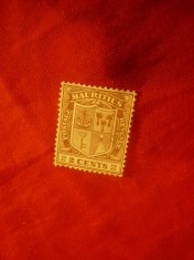 Timbru Mauritius 1910 ,2C brun ,sarniera , fara guma foto