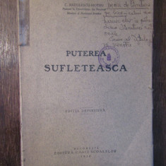 Puterea sufleteasca - C. Radulescu Motru,1930