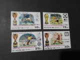 Seria Completă Coreea de Nord 1978 - C&acirc;știgătoarele Cupei Mondiale de Fotbal, Brazilia, Pel&eacute;, Italia, Germania, Anglia, 4v, Ștampilată -A333
