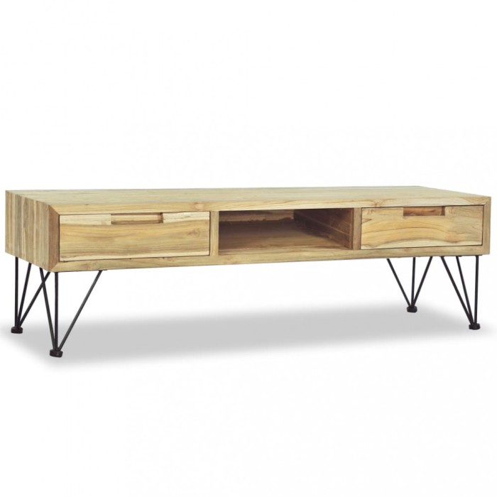 vidaXL Comodă TV 120 x 35 x 35 cm, lemn tec masiv