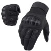 Manusi Tactice Combat Touchscreen Linovit, Microfibra &amp; Piele Eco, XL, Negre, Protectie Impact, Moto, Ciclism, ATV