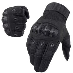 Manusi Tactice Combat, Touchscreen, Microfibra/Piele Eco, marime XL, Negru foto
