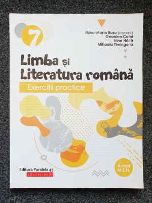 LIMBA SI LITERATURA ROMANA. EXERCITII PRACTICE CLASA A VII-A - Rusu foto