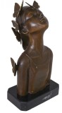 Fata cu fluturi-bust din bronz cu un soclu din marmura PAB026, Masti
