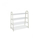 Suport pantofi cu 4 rafturi, alb, 61x28x64 cm