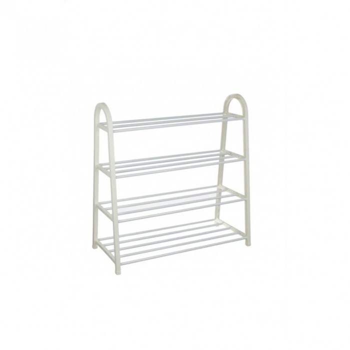 Suport pantofi cu 4 rafturi, alb, 61x28x64 cm