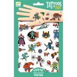 Djeco Tatuaje Djeco Supereroi - Joc Educativ si interactiv pentru copii
