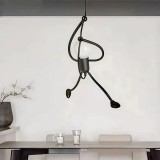 Lustra MODERNA, tip Pendul, FUNTASIA, Figurina, 1xE27, Inaltime Reglabila, Negru ModernLight Concept, Oem