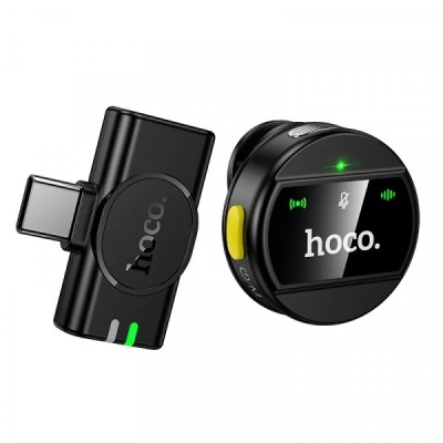Lavaliera HOCO L21, USB-C, Neagra foto