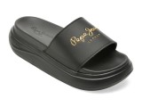 Cumpara ieftin Papuci PEPE JEANS negri, LS70001, din piele ecologica