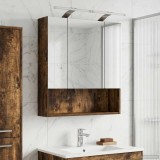 vidaXL Dulap cu oglindă pentru baie Stejar fumuriu 60 x 14.5 x 70 cm 889195