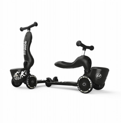 Trotineta copii cu sezut, suport jucarie, transformabila 2in1, HighwayKick 1 Lifestyle Zebra, 1-5 ani, pana la 50 kg, Scoot Ride foto