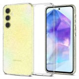 Cumpara ieftin Husa pentru Samsung Galaxy A55 5G A556, Spigen, Liquid Crystal Glitter, Transparenta ACS07538