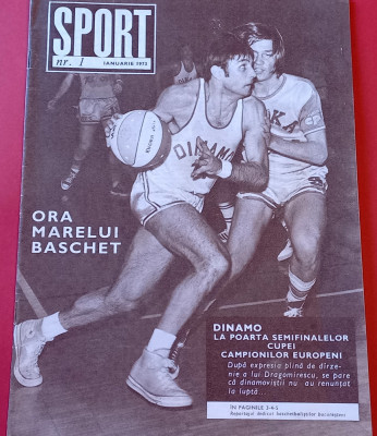 Revista SPORT nr.1/ianuarie 1973 (Romania;Cornel Dinu-Dinamo,Romania) foto