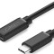 CABLU USB Type-C Ugreen prelungitor, &quot;US353&quot; USB Type-C (T) la USB Type-C (M), 1m, negru, &quot;10387&quot; (timbru verde 0.18 lei) - 6957303813872