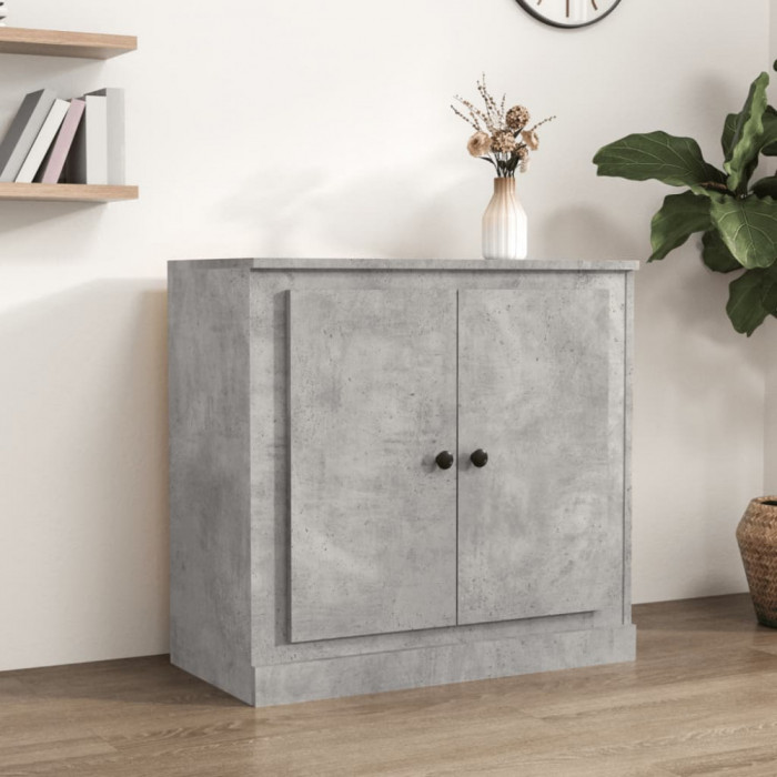 vidaXL Servantă, gri beton, 70x35,5x67,5 cm, lemn prelucrat