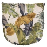 Pernă scaun formă potcoavă, Ecru cu model frunze, 50x45cm, CMCLASS