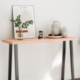 Blat masa stejar 120x50 cm, margine organica, lemn masiv netratat, bricolaj