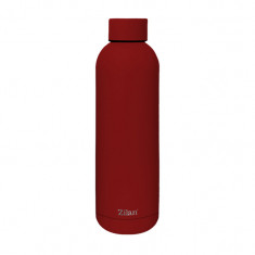 Termos Zilan ZLN9842 tip sticla sport, capacitate 500ml, interior din inox, pereti dublii, rosu